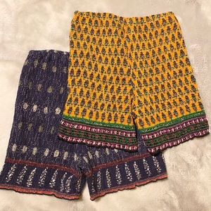 Free People lot of 2 smocked scrunchie bike shorts